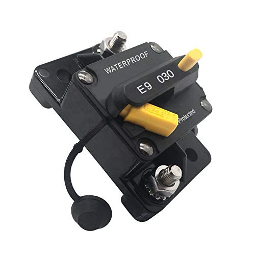 CARROFIX 30 Amp Type III Circuit Breaker - Manual Reset Switchable, Waterproof, Surface Mount Circuit Breaker (30A)