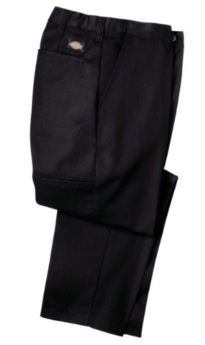 Dickies Occupational Workwear LP700BK 36x30 Polyester/Cotton Relaxed Fit Men's Premium Industrial Flat Front Comfort Waist Pant with Straight Leg, 36" Waist Size, 30" Inseam, Black