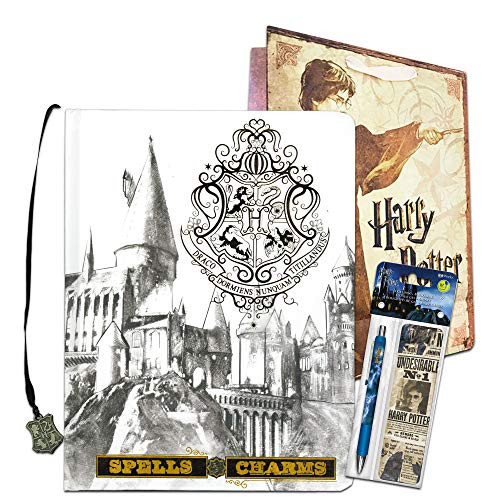 InkWorks Harry Potter Diary and Pen Set -- Bundle Includes Premium Harry Potter Journal, Ballpoint Click Pen, Bookmark and Harry Potter Gift Bag (Harry Potter Merchandise)