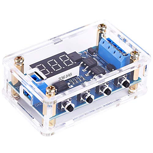 PEMENOL Timer Relay DC 5V 12V 24V Trigger Cycle Timer Delay Relay Module Dual MOS Switch Delay Control Board with Digital Tube Display and Protective Shell for Smart Home, Automatic Control