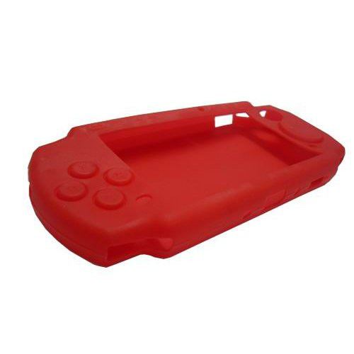 OSTENT Soft Protector Silicon Travel Carry Case Skin Cover Pouch Sleeve Compatible for Sony PSP 2000/3000 Color Red