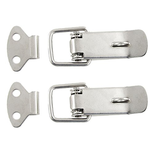 Uxcell Spring Loaded Metal Straight Loop Latch Catches, 2-Pack