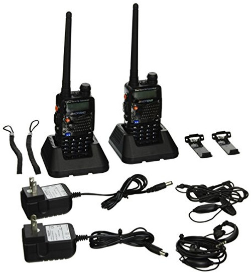 BaoFeng UV-5RA Two-Way Radio, Dual Band UHF/VHF Ham 136-174/400-520MHz Transceiver - 2 Pack