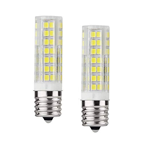 E17 LED Bulb for Microwave Oven Over Stove Appliance, Dimmable 6w E17 Bulb 60W Halogen Bulb Equivalent, Intermediate Base, 110-120V, 2- Pack (Daylight White) E17 LED Bulb for Microwave Oven Over Stove Appliance, Dimmable 6w E17 Bulb 60W Halogen Bulb Equivalent, Intermediate Base, 110-120V, 2- Pack (Daylight White)