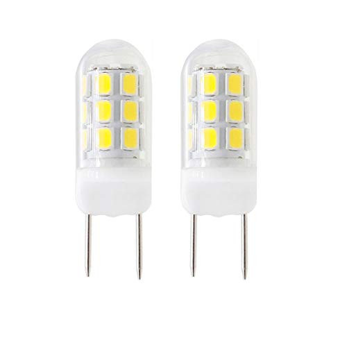 New G8 LED Light Bulb, G8 GY8.6 Bi-pin Base, 3W White 120V 20W 35W Halogen Replacement Bulb for Under Counter Kitchen Lighting, Under-Cabinet Light, Puck Light ?2-Pack?