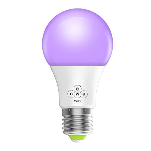 Magic Hue WiFi Smart LED Bulb, No Hub Required, A19 E27 50 Watt Equivalent Multicolored Novelty Lighting, Compatible with Alexa Google Home and Siri Shortcut