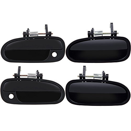 SCITOO 4Pcs Door Handle Black Exterior Right Left Front Rear fits Honda Civic 1996-2000