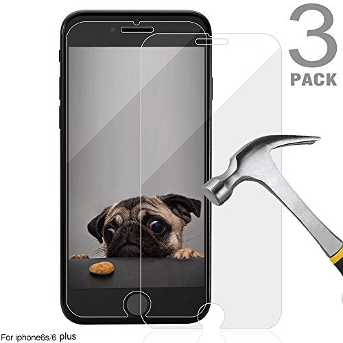 iPhone 6 Plus Screen Protector,Toobeeyoo [3-Pack] Tempered Glass Screen Protector for Apple iPhone 6 Plus and iPhone 6s Plus