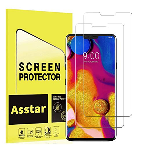 LG V40 ThinQ / LG V40 Screen Protector, Asstar Tempered Glass [Case Friendly] Screen Protector [9H Hardness] [Anti-Scratch] [Anti-Bubble] [3D Curved] [High Definition] [Ultra Clear] for LG V40 [2 P]