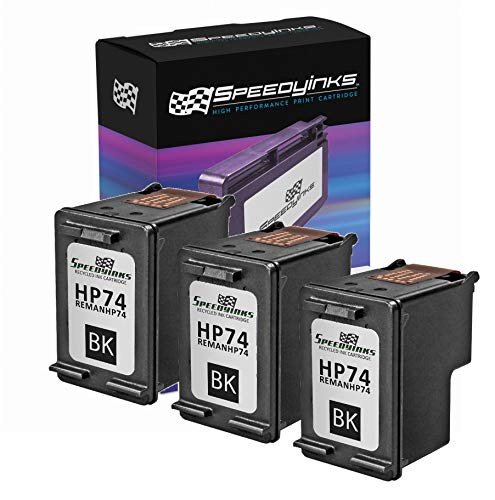 Speedy Inks Remanufactured Ink Cartridge Replacement for HP 74 (Black, 3-Pack)
