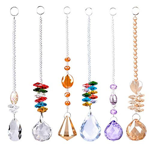 SunAngel Colorful Jewelry Crystals Pendants &Chandelier Suncatchers Prisms Hanging Ornament Octogon Chakra Crystal Pendants for Home,Office,Garden Decoration (Champagne) SunAngel Colorful Jewelry Crystals Pendants &Chandelier Suncatchers Prisms Hanging Ornament Octogon Chakra Crystal Pendants for Home,Office,Garden Decoration (Champagne)