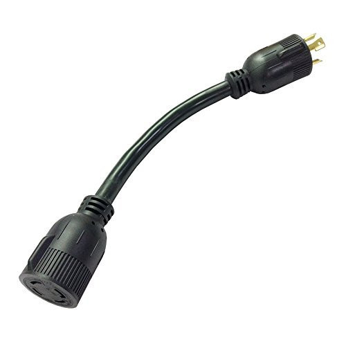Parkworld 885125 Power Adapter Cord Twist Lock 30 AMP L6-30 Male Plug to 4-Prong Generator 30A Locking L14-30 Female Receptacle