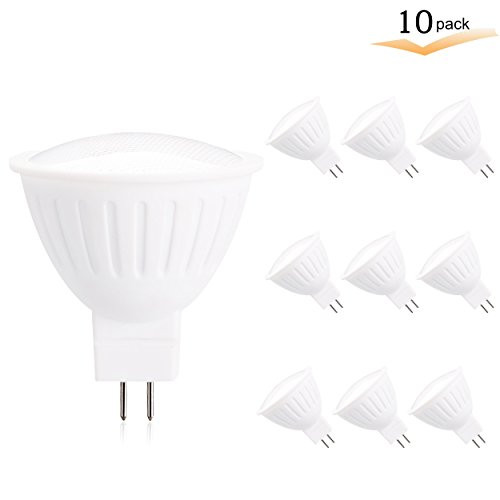 MR16 led Base Reflector Light Bulb,GU5.3 LED Spot Light Bulb 7Watt Equivalent 65Watt Halogen Bulbs,5000K Daylight Lighting Bulb, 12 Volt 700 Lumen 120 Degree Wide Flood Non Dimmable Bulb-10 Pack