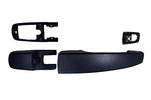 PT Auto Warehouse FO-3346A-FRK - Outside Exterior Outer Door Handle, Textured Black - without Keyhole, Passenger Side Front