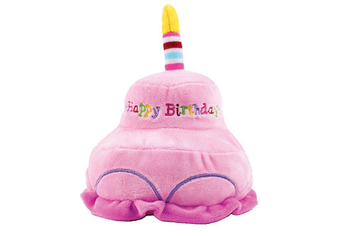 2 Layer Birthday Cake Dog Toy by Midlee (Pink) 2 Layer Birthday Cake Dog Toy by Midlee (Pink)