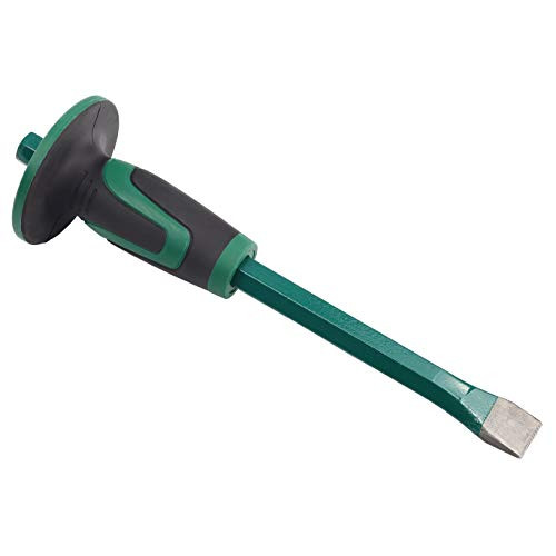 Flat Masonry Chisel, 12 Inches Heavy Duty Flat End Rock Chisel With Hand Protection, Demolishing/Masonry/Carving/Concrete Breaker Chisel