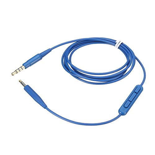 Replacement Audio Cable Compatible with Bose On-Ear 2 OE2 OE2i QC25 QC35 Soundlink SoundTrue Headphone Audio Cord (Blue Volume) Replacement Audio Cable Compatible with Bose On-Ear 2 OE2 OE2i QC25 QC35 Soundlink SoundTrue Headphone Audio Cord (Blue Volume)