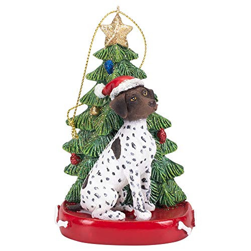 Kurt Adler 4 Inch Santa Dog Resin Christmas Ornament (German Shorthaired Pointer)