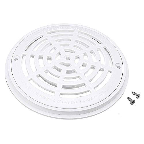8 Inch White Pool Main Drain Cover Replacement Universal Pool Drain Cover with Screws Fit for Swimming Pools Accessary