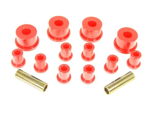 Prothane 4-1003 Red Rear Spring Eye and Shackle Bushing Kit