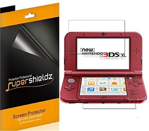 [6-Pack] Supershieldz for New Nintendo 3DS XL Screen Protector, Anti-Bubble High Definition Clear Shield + Lifetime Replacement