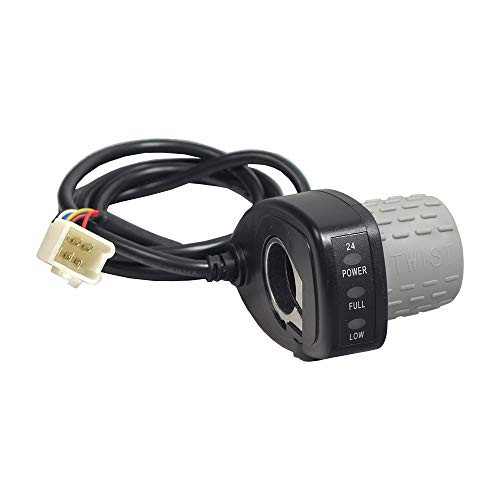 AlveyTech 24 Volt Variable Speed 6-Wire Twist Grip Throttle with 48" Wires for The Razor Pocket Mod (Versions 13-44)