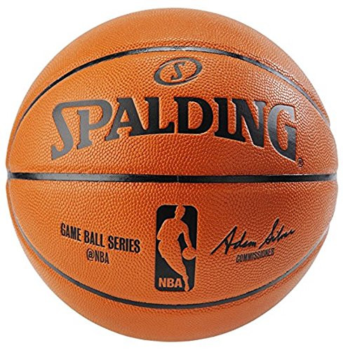 Spalding NBA Indoor/Outdoor Official Size Replica Game Ball (Official Size 7 (29.5") Bundle)