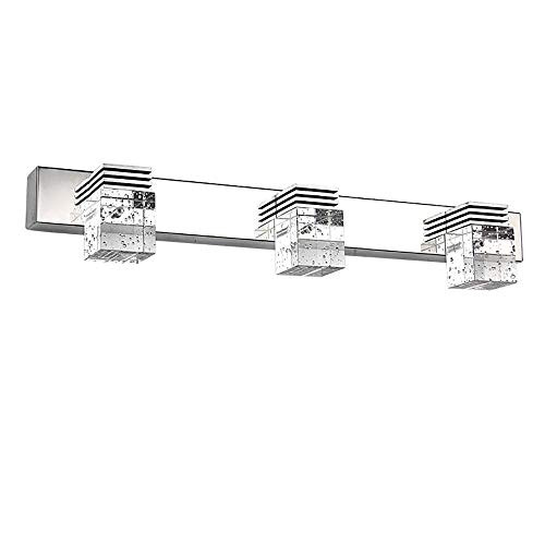 Ikakon Bathroom Vanity Light 9W 3 LED Front Mirror Light Stainless Steel Make-up Lighting Fixtures Bathroom Wall Lamp, Cool White