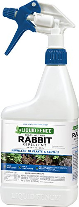 Liquid Fence Dual Action Rabbit Repellent Ready-to-Use, 32-Ounce