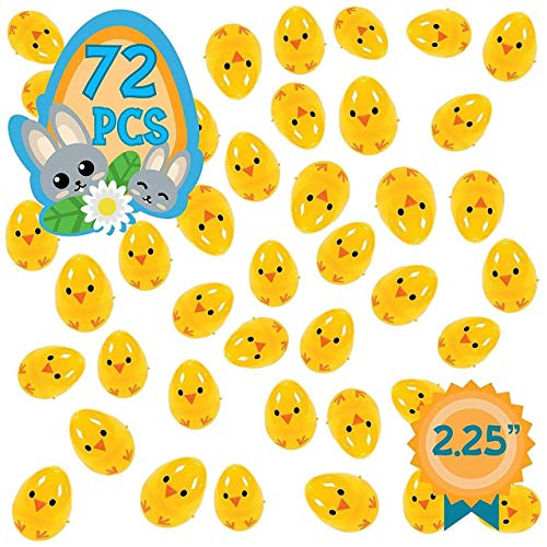 None Totem World 72 Chicks Plastic Easter Egg Hunt Party Favor Pack - 2.25-inch Fillable Plastic Egg Toy Supplies None Totem World 72 Chicks Plastic Easter Egg Hunt Party Favor Pack - 2.25-inch Fillable Plastic Egg Toy Supplies