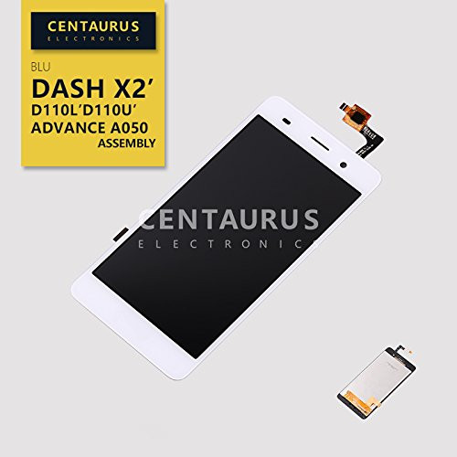 for BLU Dash X2 D110L D110U & Advance 5.0 HD A050 5.0-inch New LCD Display Touch Screen Digitizer Assembly White Replacement