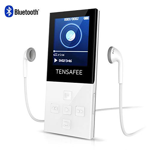 MP3 Player, TENSAFEE 8GB Digital Music Player with Bluetooth 4.0, Portable Music Player with FM Radio, HiFi Lossless Sound MP3 MP4 Player for Sport Running Jogging, Expandable up to 128GB