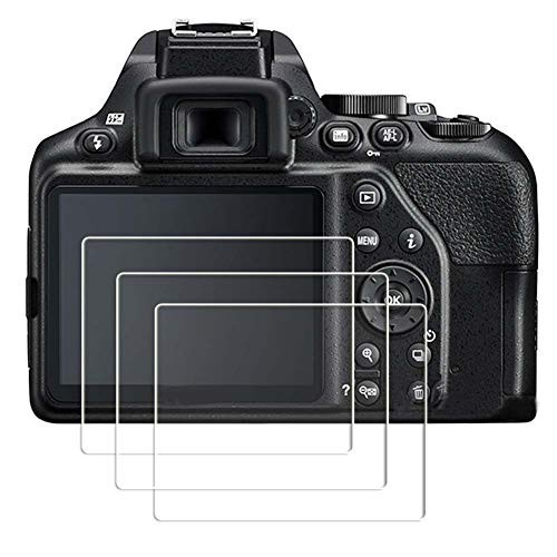 PCTC Tempered Glass Screen Protector Replacments for Nikon D3500 D3400 D3100 D3200 D3300 DSLR Camera Anti-Scratches Anti-Dust Anti-Fingerprint Bubble Free(3 Packs)