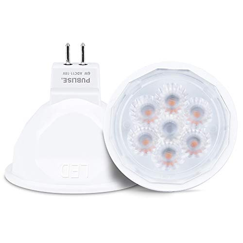 LED MR16 6W 500lm OSRAM LED 35W Halogen Equivalent Warm White Suit for Electronic Transformer Non-Dimmable GU5.3 ETL and UL Listed Pack of 10 (2700K, 12 Degree)