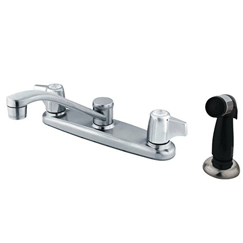 Kingston Brass GKB262 Magellan Twin Canopy Handles 8-inch Kitchen Faucet Sidesprayer, Chrome Kingston Brass GKB262 Magellan Twin Canopy Handles 8-inch Kitchen Faucet Sidesprayer, Chrome