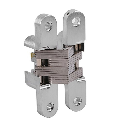 Zinc Alloy Hidden Hinge Invisible Folding Door Concealed Cross Hidden Hinges Furniture Hardware Folding Door(94mm)