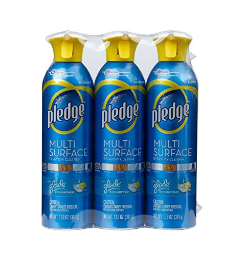 Pledge multi surface 3 pack Rainshower scent furniture spray 13.8 oz