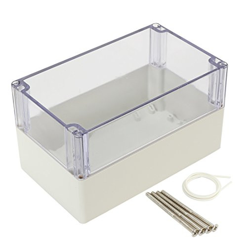 Awclub ABS Plastic Junction Box, Dustproof Waterproof IP65 Electrical Box - Universal Project Enclosure Grey, with PC Transparent/Clear Cover 7.9"x4.7"x4.4"(200mm x 120mm x 113mm)