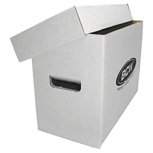 BCW Short Comic White Storage Box | Holds 150-175 Comics| 200 lb. Test Strength | (1-Pack)