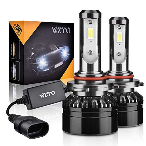 WZTO 9005/HB3 LED Headlight Bulbs Upgraded CSP Chips,10000LM 6000K Conversion Kit, 360 Degree Adjustable Beam Angle Headlight Bulbs, High/Low Beam Fog Light Bulbs(2 PACK)