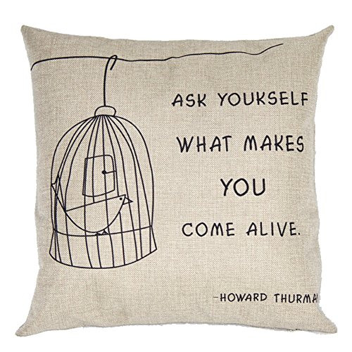 ASK YOURSELF WHAT MAKES YOU COME ALIVE Cushion Covers Throw Pillow Covers