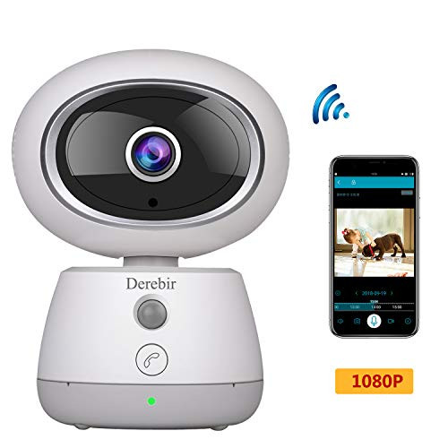 Wireless Security Camera,Baby Monitor 1080P Pet Camera Surveillance Home Indoor Dome Camera 2.4Ghz Wifi withTwo Way Audio Pan/Tilt/Zoom Night Vision Motion Detection