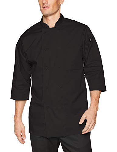 Chef Works Men's Morocco Chef Coat, Black, 2X-Large