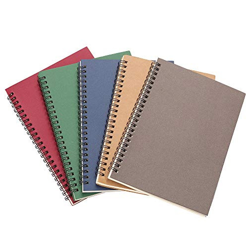 Rocutus 5pcs Colorful Spiral Notebook Student Small Study Book Spiral Notebook Office Simple Working Book Diary Notebook