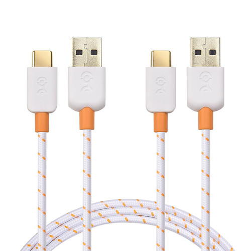 Cable Matters 2-Pack USB Type C (USB-C) to Type A (USB-A) Cable with Braided Jacket in White 6.6 Feet