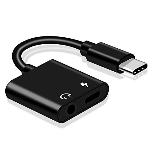 Type C Audio Adapter, Alizone 2 in 1 USB C to 3.5mm Headphone Jack Audio Adapter USB-C Earphones Adapter Support Fast Charging/Phone Call for Pixel 2/XL, HTC U,Samsung, Huawei, LG More