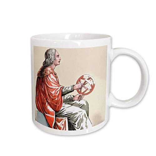 3dRose mug_83051_2"Engraving, Nicolaus Copernicus, astronomer, Historical Art - HI12 PRI0282 - Prisma" Ceramic Mug, 15 oz, Multicolor