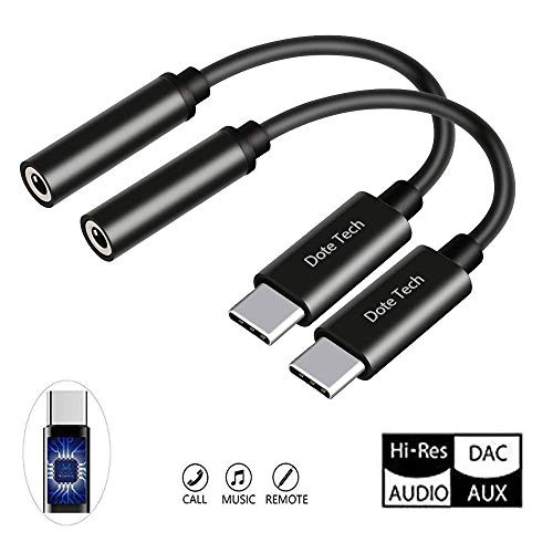 Dote Tech USB-C to 3.5mm Headphone Audio Jack Adapter Compatible with Pixel 2/2XL/3/3XL Essential HTC U11 LG G6/V20 (Black) (2 Pack) Dote Tech USB-C to 3.5mm Headphone Audio Jack Adapter Compatible with Pixel 2/2XL/3/3XL Essential HTC U11 LG G6/V20 (Black) (2 Pack)