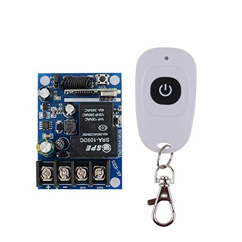 Lejin DC 12V 14V 15V 16V 18V 24V 36V 48V Relay Receiver 40A High Power RF Switch RF Remote Switch Learning code illuminated light switch