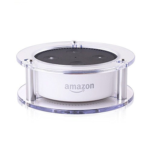 Vanle Wall Mount for Echo Dot, Acrylic Speaker Holder Stand for Amazon Echo Dot (2nd Generation) - Guard Protective Accessories (Clear)